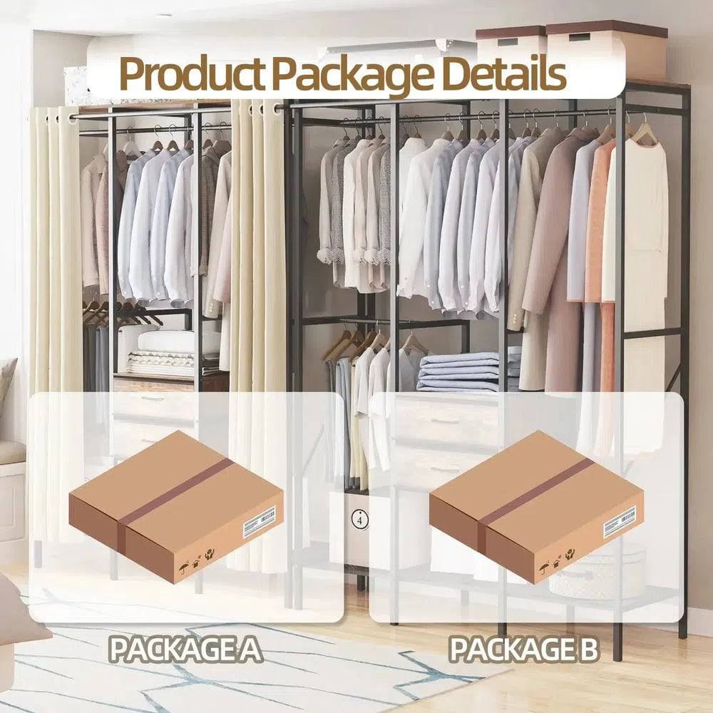 Industrial Clothes Wardrobe with Storage | Bedroom | Luvasmr - Satisfyingly Organised