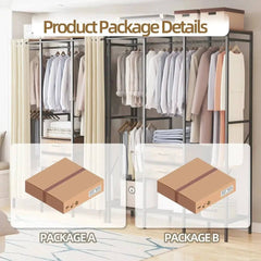 Industrial Clothes Wardrobe with Storage | Bedroom | Luvasmr - Satisfyingly Organised