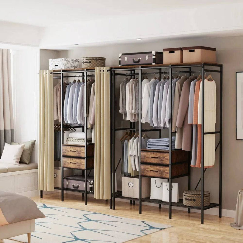 Industrial Clothes Wardrobe with Storage | Bedroom | Luvasmr - Satisfyingly Organised