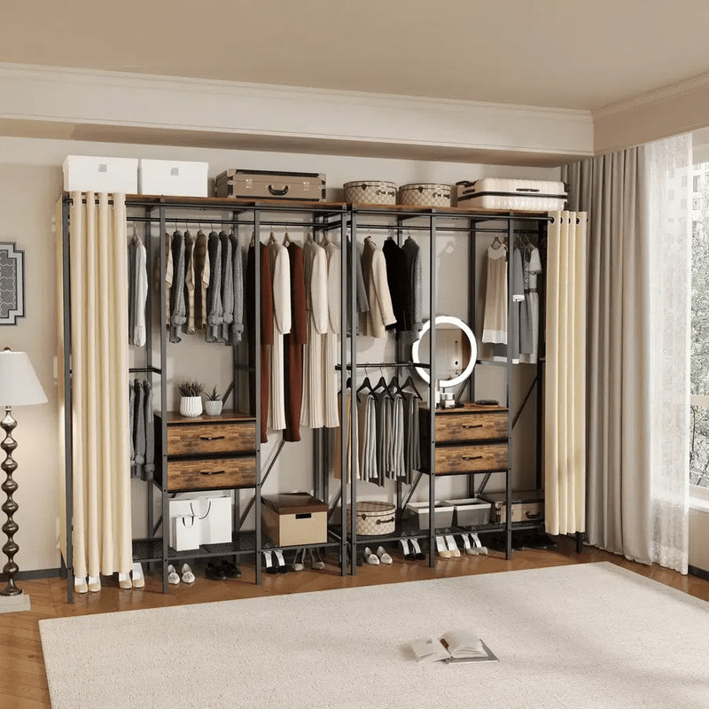 Industrial Clothes Wardrobe with Storage | Bedroom | Luvasmr - Satisfyingly Organised