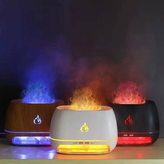 Aroma Diffuser Mini Ultrasonic USB Air Humidifier 3D Flame Diffuser Essential Oils Diffuser Aromatherapy Air Freshener Bedroom | Living Room | Luvasmr - Satisfyingly Organised
