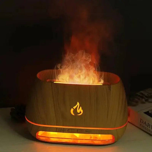 Aroma Diffuser Mini Ultrasonic USB Air Humidifier 3D Flame Diffuser Essential Oils Diffuser Aromatherapy Air Freshener Bedroom | Living Room | Luvasmr - Satisfyingly Organised