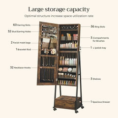 Modern Jewellery Cabinet with Mirror | Bedroom | Luvasmr - Satisfyingly Organised