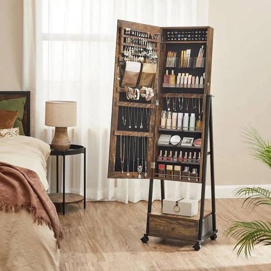 Modern Jewellery Cabinet with Mirror | Bedroom | Luvasmr - Satisfyingly Organised