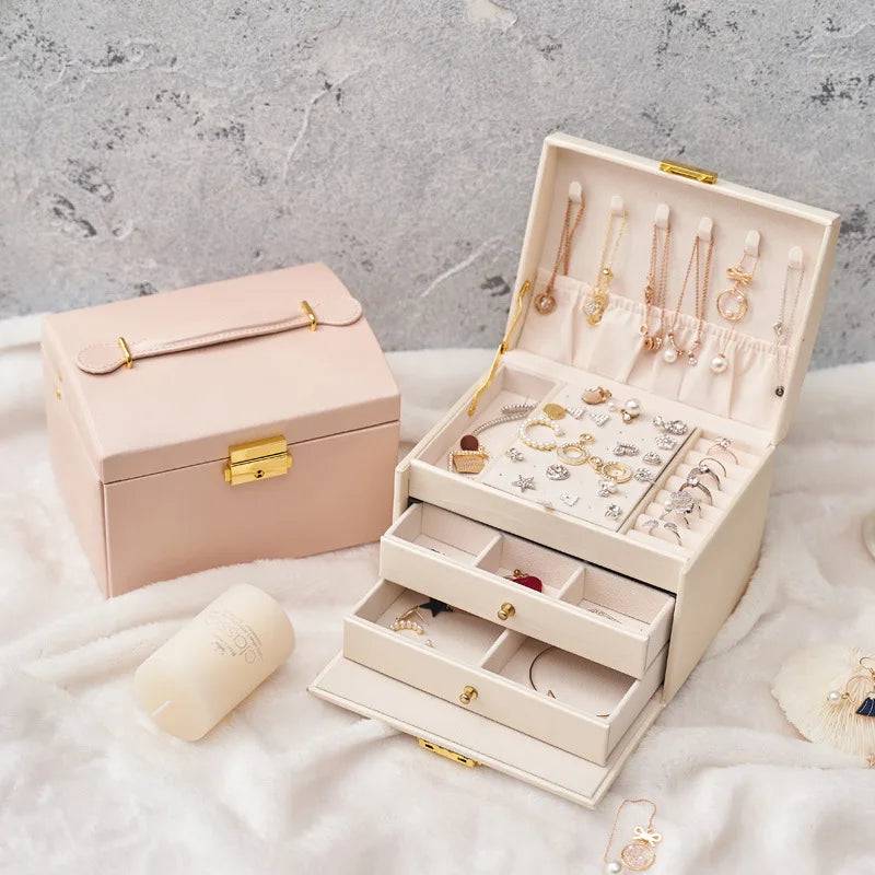 Three-layer Jewellery Storage Box | Bedroom | Luvasmr - Satisfyingly Organised