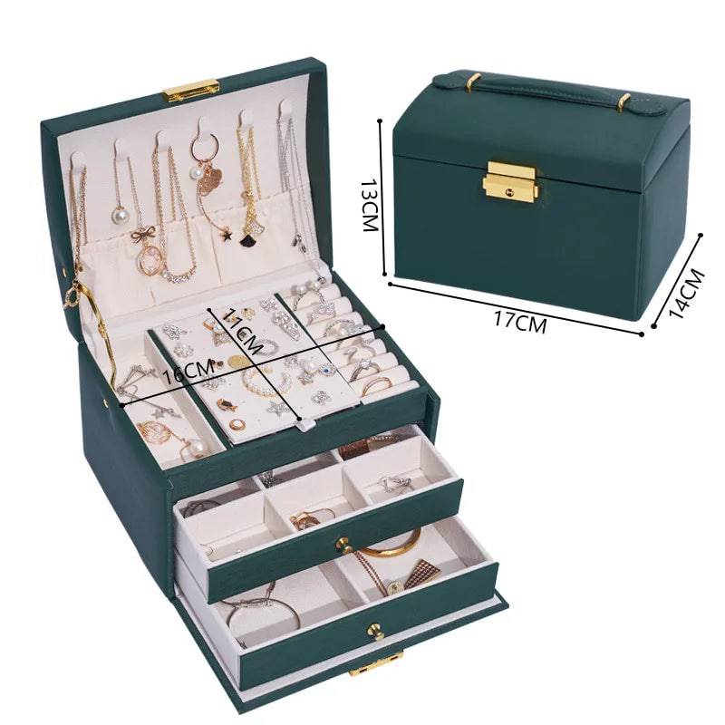 Three-layer Jewellery Storage Box | Bedroom | Luvasmr - Satisfyingly Organised