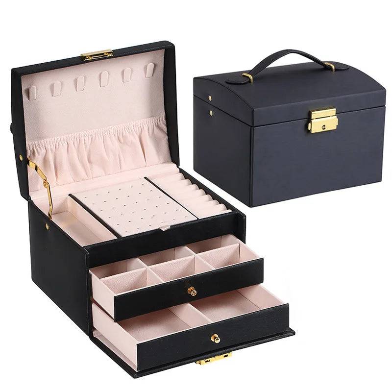 Three-layer Jewellery Storage Box | Bedroom | Luvasmr - Satisfyingly Organised