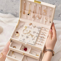 Three-layer Jewellery Storage Box | Bedroom | Luvasmr - Satisfyingly Organised