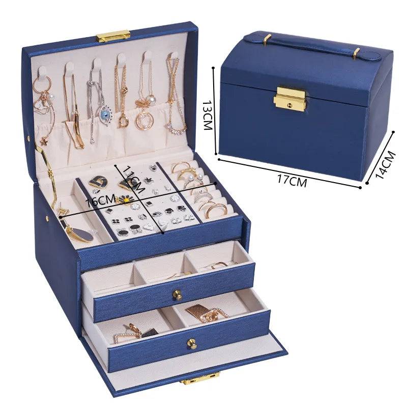 Three-layer Jewellery Storage Box | Bedroom | Luvasmr - Satisfyingly Organised