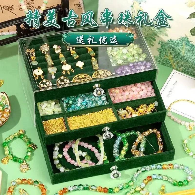 Three-Layer Transparent Velvet Jewellery Box | Bedroom | Luvasmr - Satisfyingly Organised
