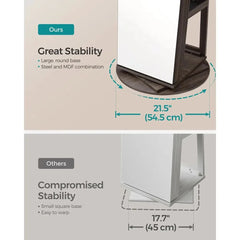 SONGMICS 6 LEDs Mirror Jewellery Cabinet, 360  Swivel Jewellery Storage Organiser, Lockable, Free-Standing Mirror with Storage |  | Luvasmr - Satisfyingly Organised