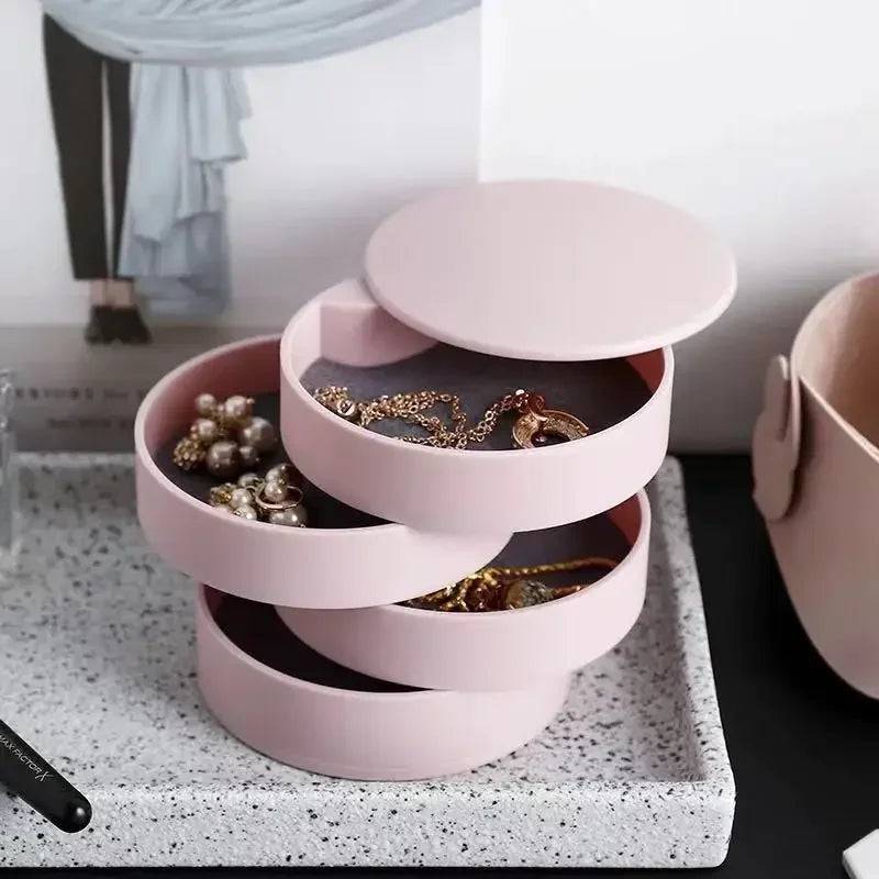 Rotating Jewellery Storage Box with Lid | Bedroom | Luvasmr - Satisfyingly Organised