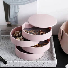 Rotating Jewellery Storage Box with Lid | Bedroom | Luvasmr - Satisfyingly Organised