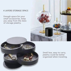 Rotating Jewellery Storage Box with Lid | Bedroom | Luvasmr - Satisfyingly Organised