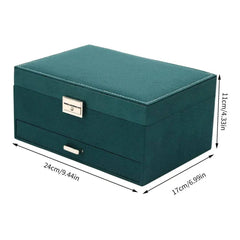 3 Layers Jewelry Box Organizer Large Capacity Ring Earring Necklace Storage New | Bedroom | Luvasmr - Satisfyingly Organised