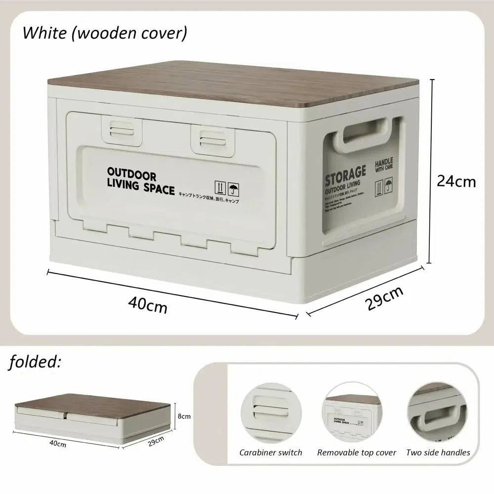 Multi-Use Storage Box with Wooden Lid | Bedroom | Luvasmr - Satisfyingly Organised