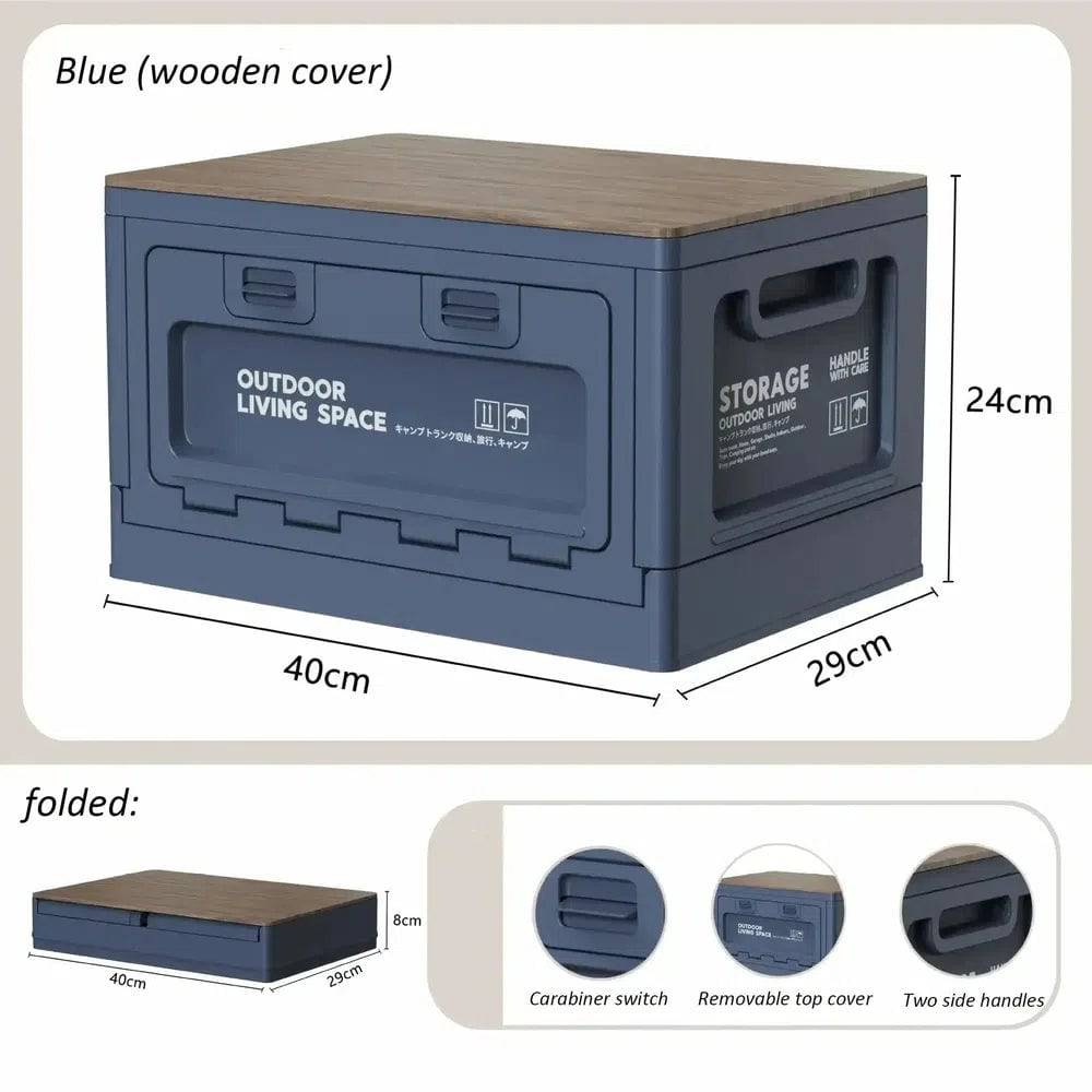 Multi-Use Storage Box with Wooden Lid | Bedroom | Luvasmr - Satisfyingly Organised
