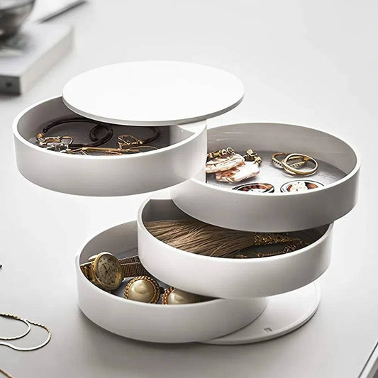 Rotating Multi-Layer Desktop Storage Box | Bedroom | Luvasmr - Satisfyingly Organised