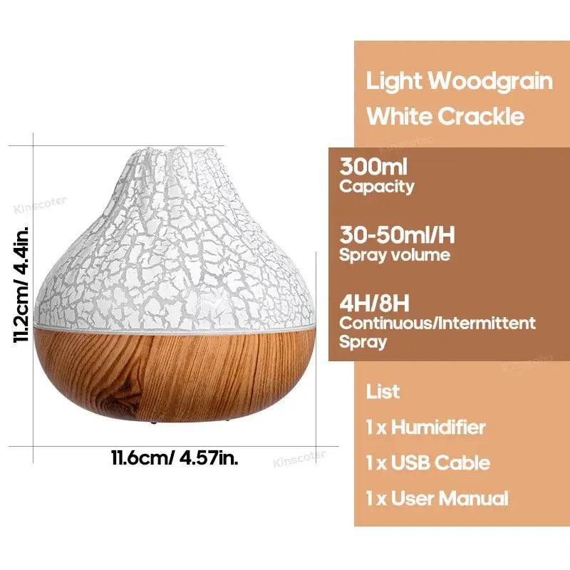 300ml Volcano Air Humidifier Desktop Electric USB Humidificadore Water Mist Diffuser Purifier Air Freshener With 7 Colors Night | Bedroom | Luvasmr - Satisfyingly Organised