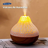 Volcano Air Humidifier with colourful LED light emitting soothing mist in a stylish design
