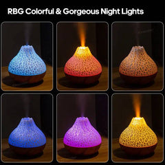 300ml Volcano Air Humidifier Desktop Electric USB Humidificadore Water Mist Diffuser Purifier Air Freshener With 7 Colors Night | Bedroom | Luvasmr - Satisfyingly Organised