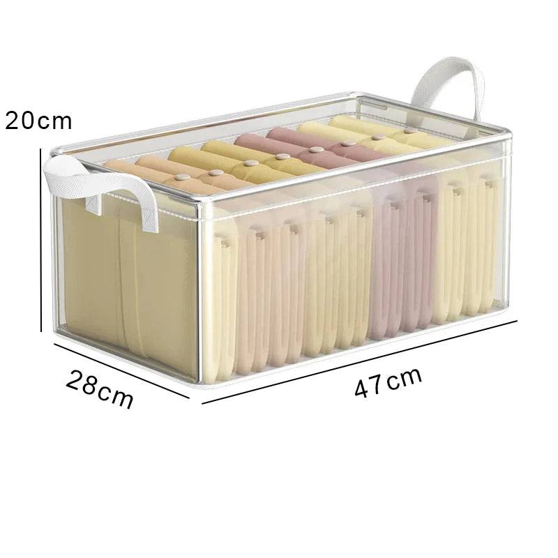 Transparent PVC Wardrobe Storage Basket | Bedroom | Luvasmr - Satisfyingly Organised
