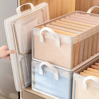Transparent PVC Wardrobe Storage Basket | Bedroom | Luvasmr - Satisfyingly Organised