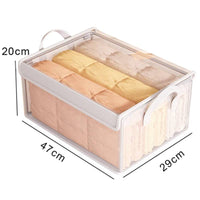 Transparent PVC Wardrobe Storage Basket | Bedroom | Luvasmr - Satisfyingly Organised