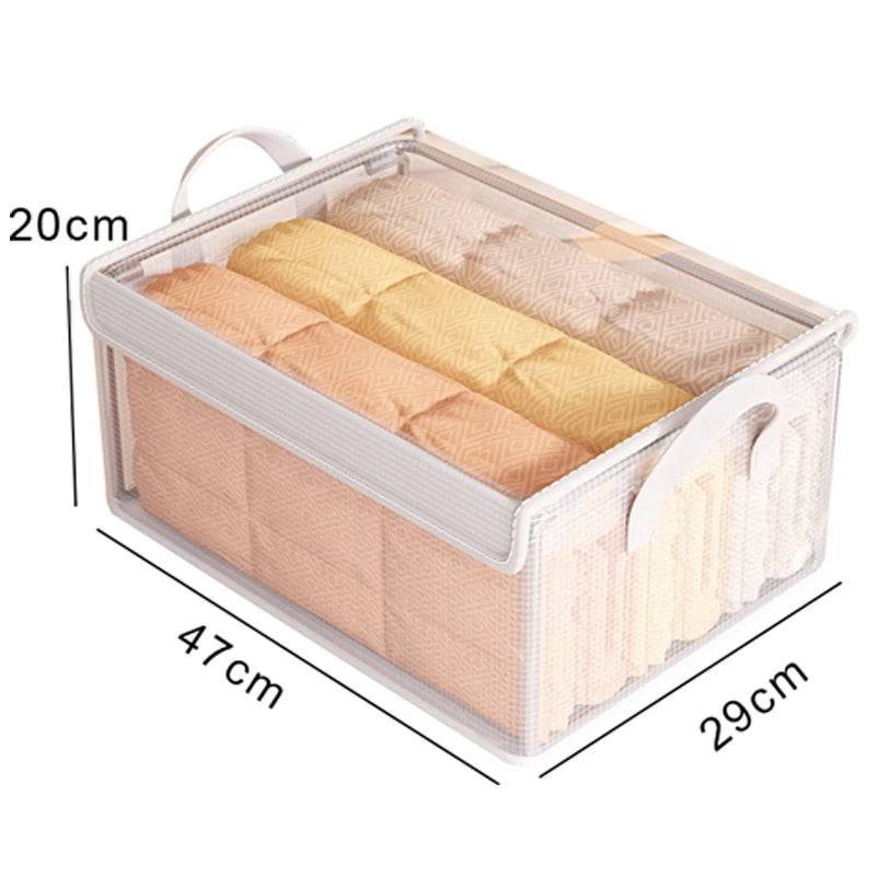 Transparent PVC Wardrobe Storage Basket | Bedroom | Luvasmr - Satisfyingly Organised