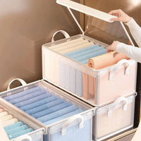 Transparent PVC Wardrobe Storage Basket | Bedroom | Luvasmr - Satisfyingly Organised