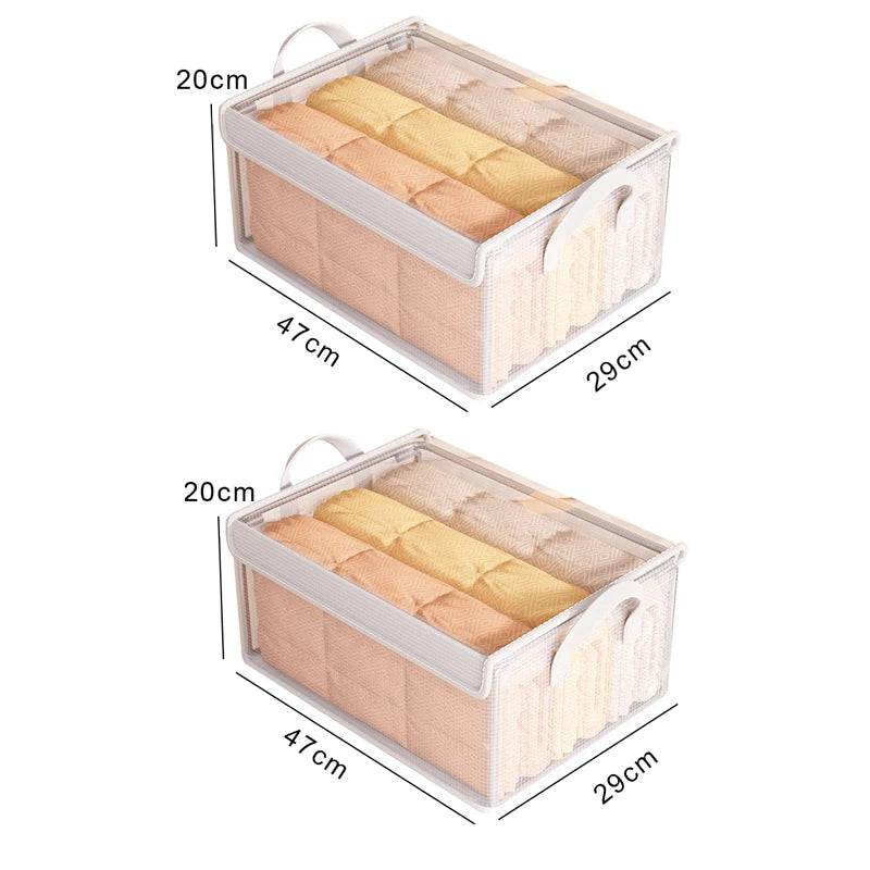 Transparent PVC Wardrobe Storage Basket | Bedroom | Luvasmr - Satisfyingly Organised