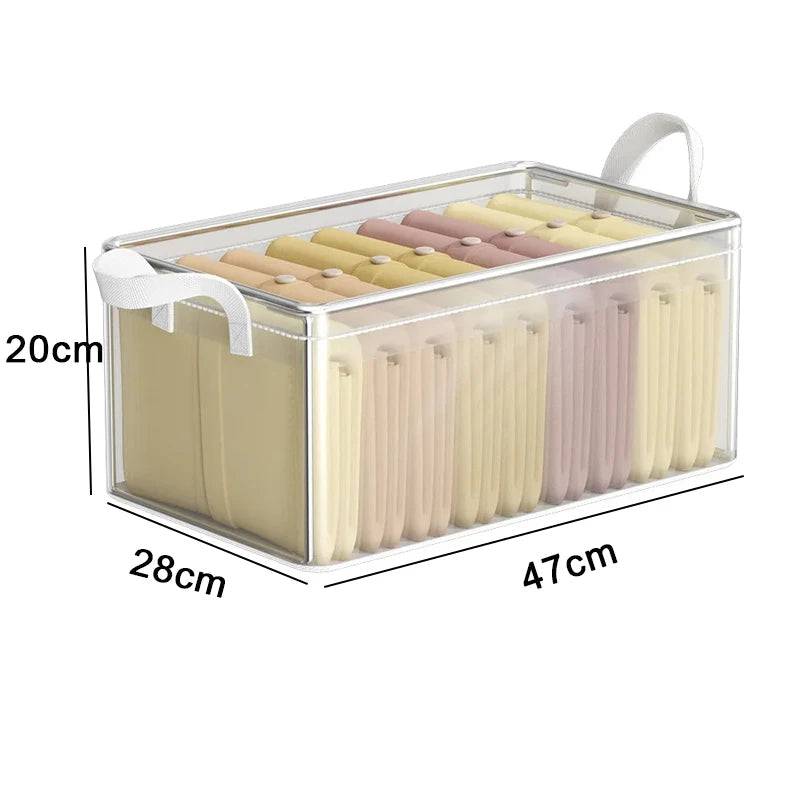 Transparent PVC Wardrobe Storage Basket | Bedroom | Luvasmr - Satisfyingly Organised