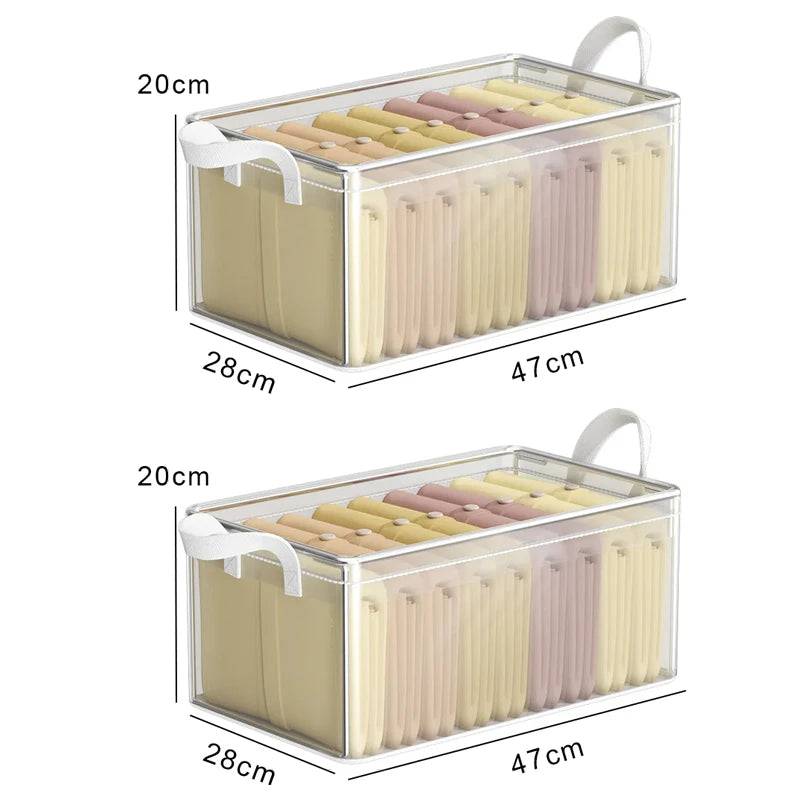 Transparent PVC Wardrobe Storage Basket | Bedroom | Luvasmr - Satisfyingly Organised