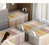 Transparent PVC Wardrobe Storage Basket | Bedroom | Luvasmr - Satisfyingly Organised