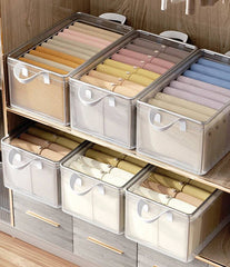 Transparent PVC Wardrobe Storage Basket | Bedroom | Luvasmr - Satisfyingly Organised