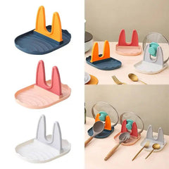 Pan Lid Holder Supports Spoons Pot Cover Rests Spatula Stand For Kitchen Convenience Utensils Tools Accessories Cooker Organizer |  | Luvasmr - Satisfyingly Organised