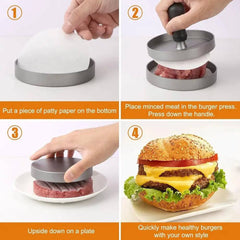 Burger Press Non-Stick Hamburger Patty Maker with Wax Paper Aluminum Burger Maker for Kitchen BBQ Grill |  | Luvasmr - Satisfyingly Organised