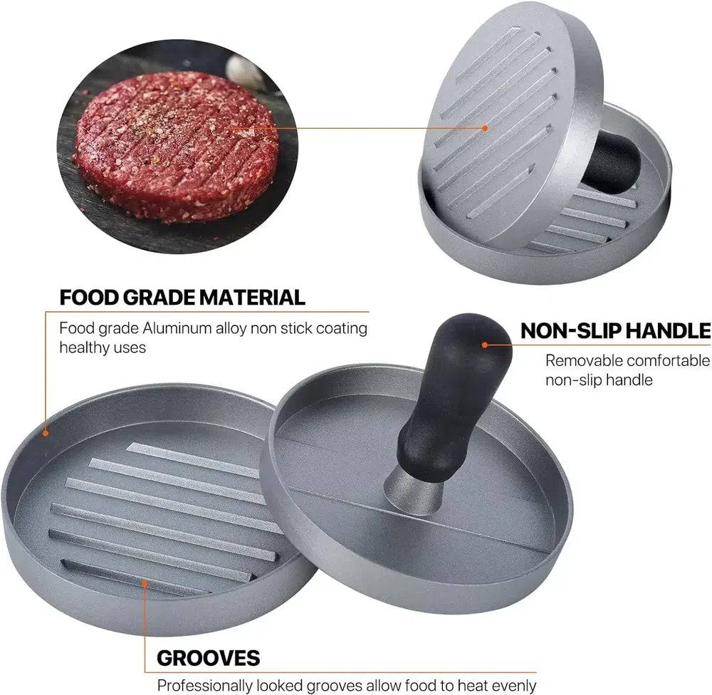 Burger Press Non-Stick Hamburger Patty Maker with Wax Paper Aluminum Burger Maker for Kitchen BBQ Grill |  | Luvasmr - Satisfyingly Organised