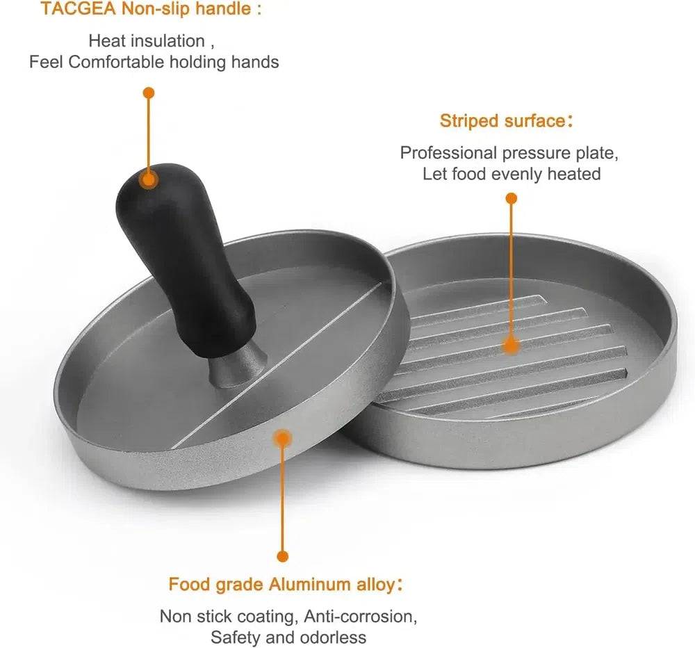 Burger Press Non-Stick Hamburger Patty Maker with Wax Paper Aluminum Burger Maker for Kitchen BBQ Grill |  | Luvasmr - Satisfyingly Organised