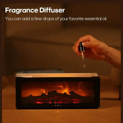 Colorful Flame Fireplace Aroma Diffuser 150ml Waterless Auto-Off Air Humidifier with Timer Remote Control for Home Bedroom Gift |  | Luvasmr - Satisfyingly Organised