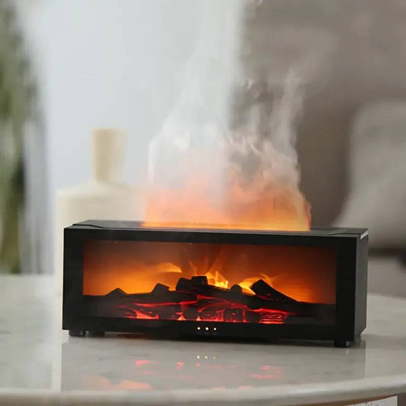 Colorful Flame Fireplace Aroma Diffuser 150ml Waterless Auto-Off Air Humidifier with Timer Remote Control for Home Bedroom Gift |  | Luvasmr - Satisfyingly Organised