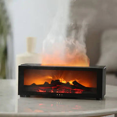 Colorful Flame Fireplace Aroma Diffuser 150ml Waterless Auto-Off Air Humidifier with Timer Remote Control for Home Bedroom Gift |  | Luvasmr - Satisfyingly Organised