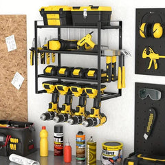 Heavy Metal Electric Tool Organizing Rack，Wall-Mounted，Garage Storage Rack with Screwdriver and Hammer Holder，Home Workshop Indu |  | Luvasmr - Satisfyingly Organised