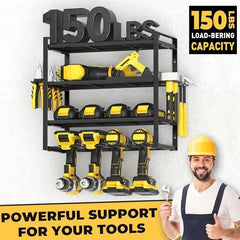 Heavy Metal Electric Tool Organizing Rack，Wall-Mounted，Garage Storage Rack with Screwdriver and Hammer Holder，Home Workshop Indu |  | Luvasmr - Satisfyingly Organised