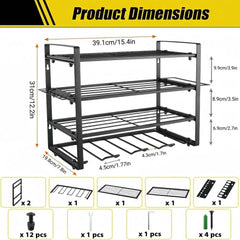 Heavy Metal Electric Tool Organizing Rack，Wall-Mounted，Garage Storage Rack with Screwdriver and Hammer Holder，Home Workshop Indu |  | Luvasmr - Satisfyingly Organised