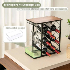 GOFLAME Countertop Wine Rack Wooden Wine Stand Home Kitchen Wine Holder |  | Luvasmr - Satisfyingly Organised
