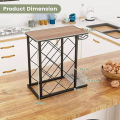 GOFLAME Countertop Wine Rack Wooden Wine Stand Home Kitchen Wine Holder |  | Luvasmr - Satisfyingly Organised