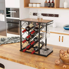 GOFLAME Countertop Wine Rack Wooden Wine Stand Home Kitchen Wine Holder |  | Luvasmr - Satisfyingly Organised