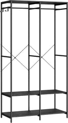 SONGMICS Portable Clothes Wardrobe, Foldable Closet, Clothes Rack Freestanding with Hanging Rods, Storage Shelves, Hooks |  | Luvasmr - Satisfyingly Organised