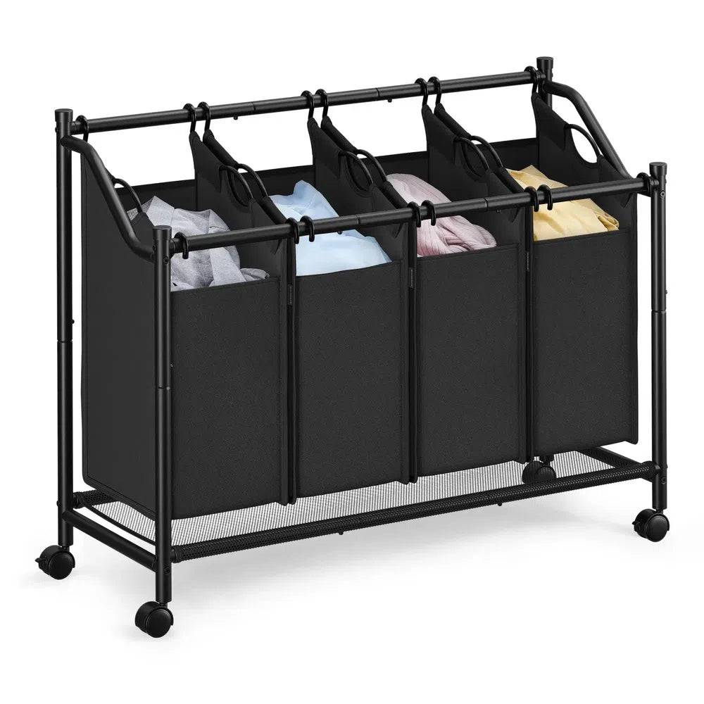 SONGMICS Rolling Laundry Sorter, Laundry Basket with 4 Removable Bags, Laundry Hamper, Laundry Trolley |  | Luvasmr - Satisfyingly Organised
